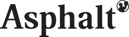 Logo der Marke Asphalt in schwarzer Schrift.
